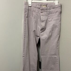 Free people lavender high-waisted flare jeans